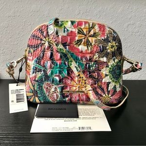 Brahmin DESERT BLOOM MELBOURNE Genuine Leather SMALL GEORGINA Crossbody Purse